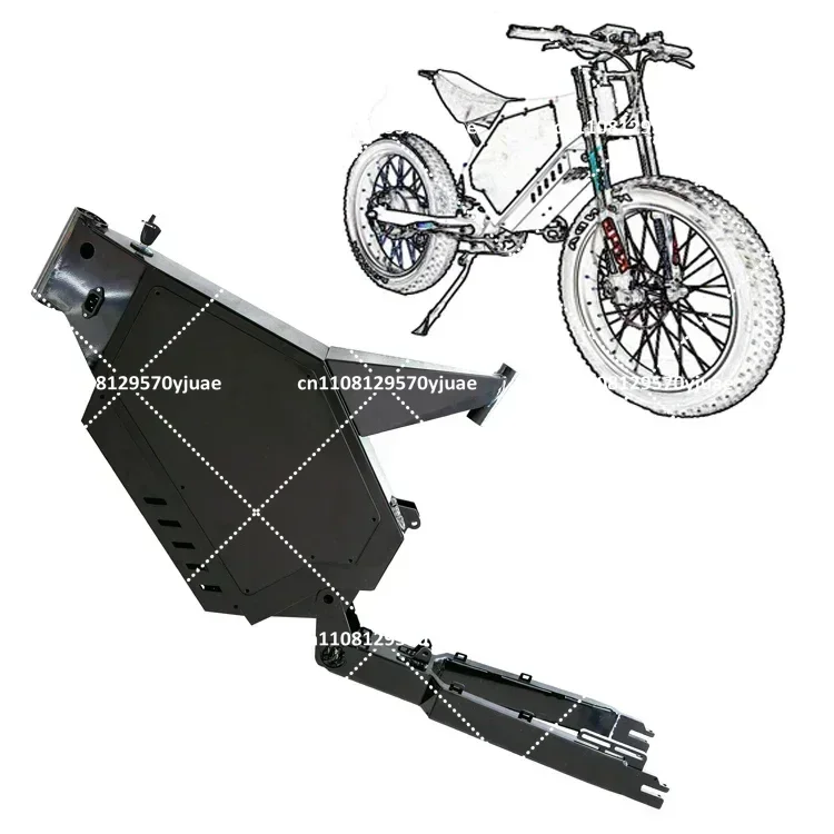 

High Power Dropout 170mm Strong Full Suspension Enduro E-Bike Frame for Electric Bike 3000W 5000W 8000W