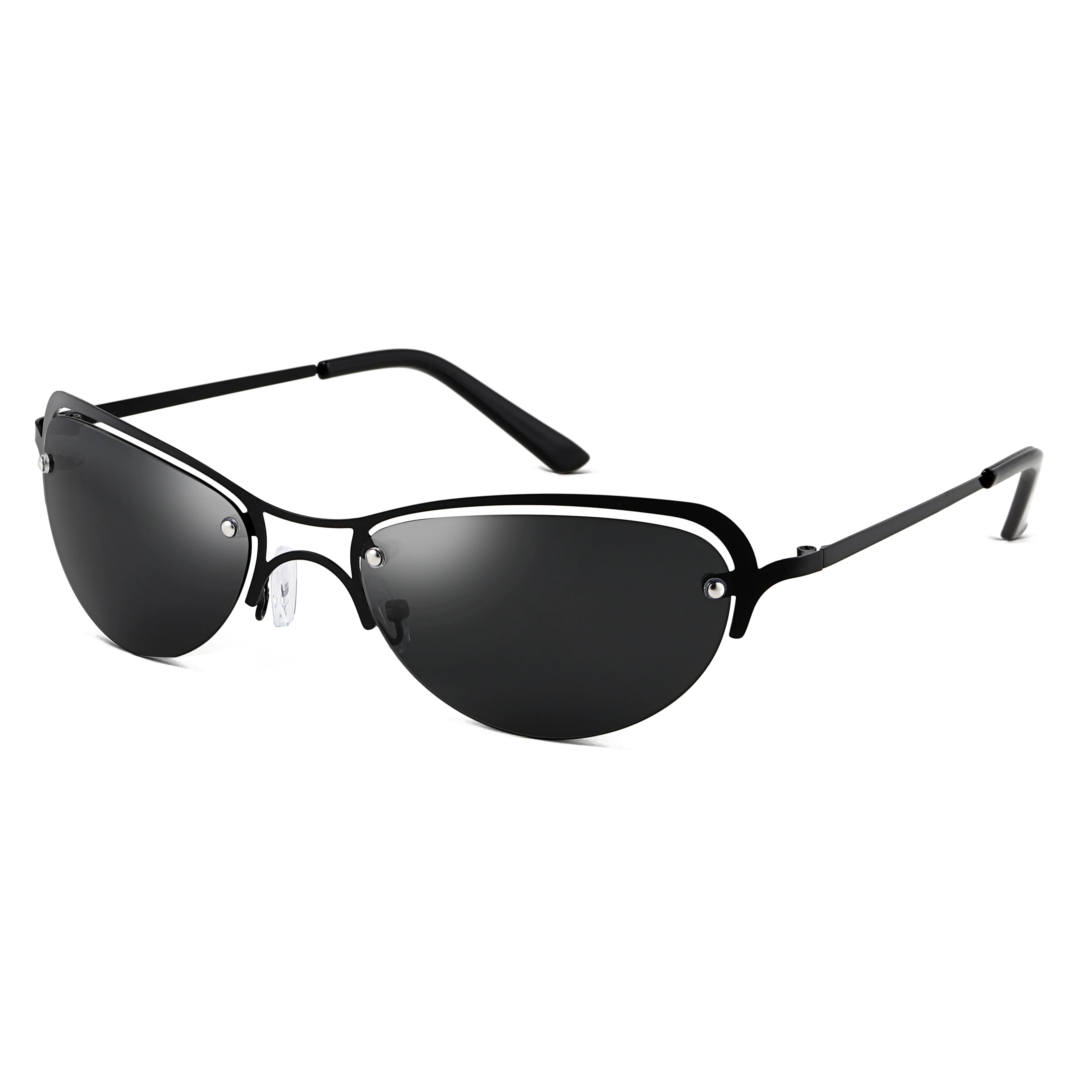 Mode Cool Die Matrix Neo Stil Polarisierte Sonnenbrille Ultraleicht Randlose Männer Fahren Marke Design Sonnenbrille Ocul vintage – Detail 9