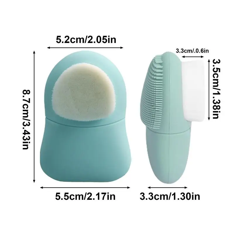 Brosses de nettoyage en profondeur du visage en silicone double face, livres de massage, outils de soins de la peau du visage portables