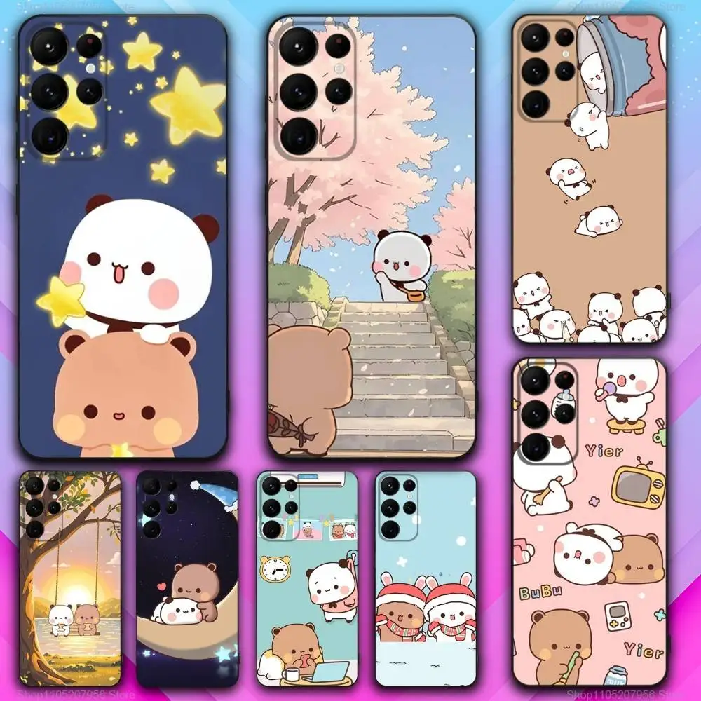 

Cute B-BUBU Cartoon Phone Case For Samsung S30,S25,S24,S23,S22,S21,S20,Fe,Lite,5G,Ultra,Plus Black Cover