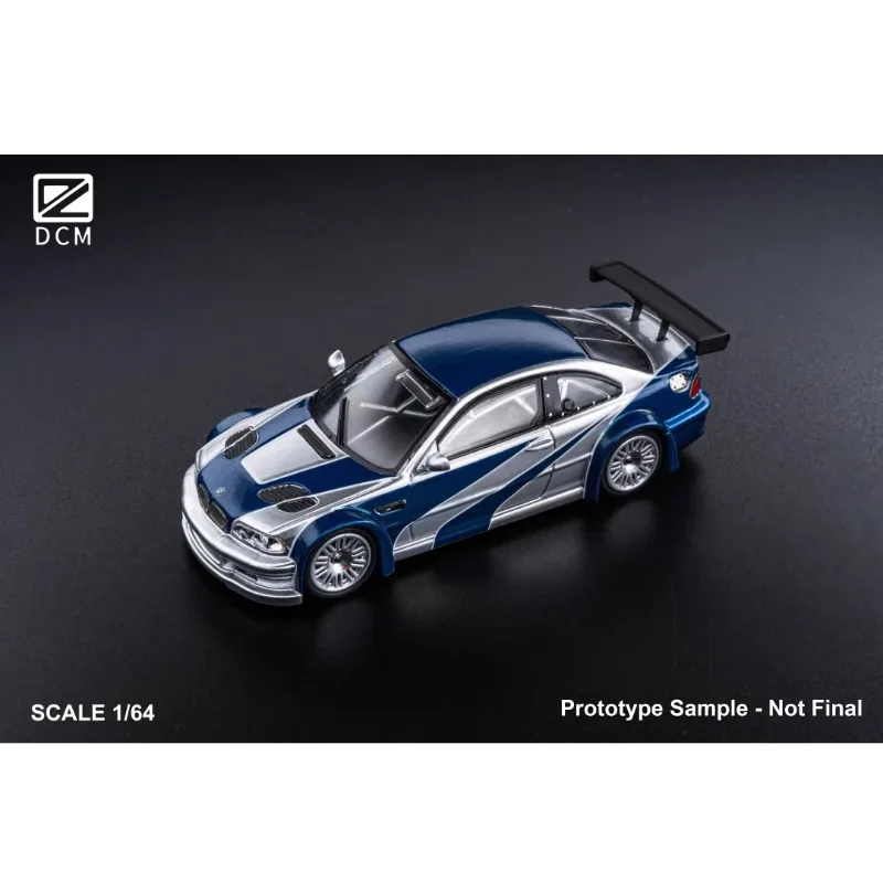 DCM 1:64 BMW M3 E46 Need for Speed model samochodu ze stopu, dekoracja pokoju chłopca, ozdoba kolekcjonerska dla dorosłych.