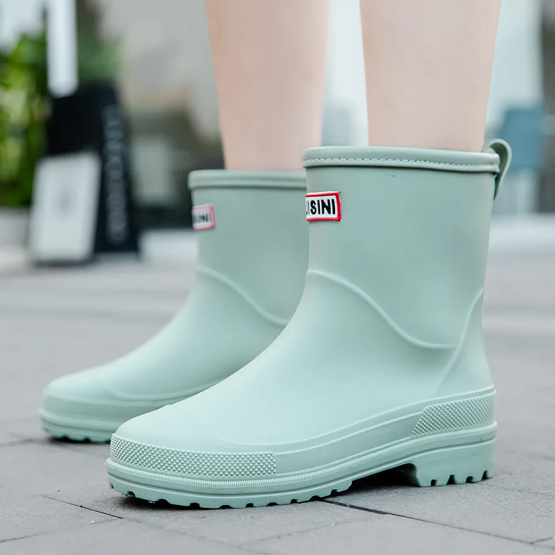 Water Boots Woman Waterproof Work Ankle Rubber Boots Female Comfort Garden Galoshes Fishing Rain Shoes Footwear Sapato Chuva