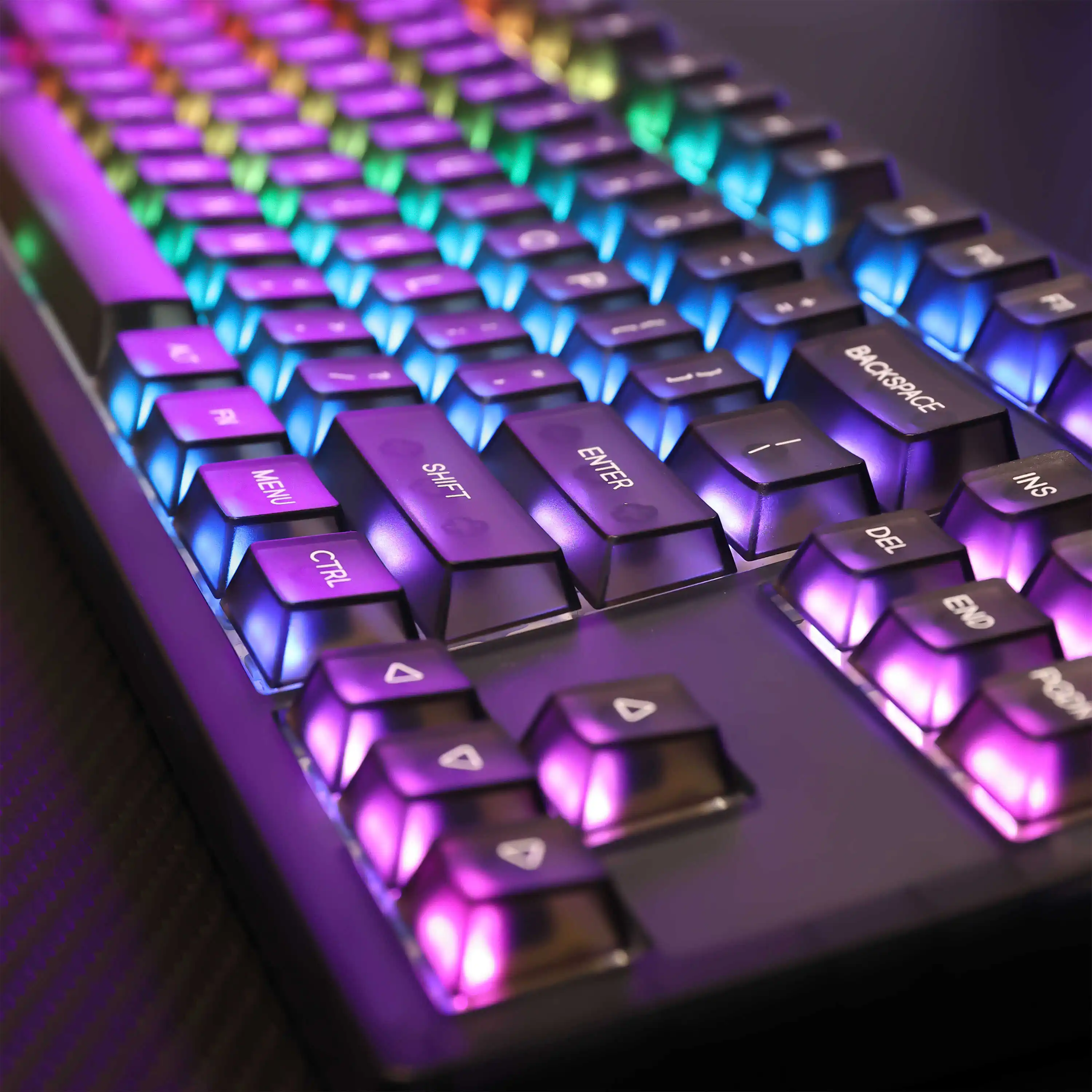 Imagem -02 - Keycaps Transparentes Conjunto para Teclado Mecânico pc Pbt Custom Cherry Profile Acessórios Presente Preto