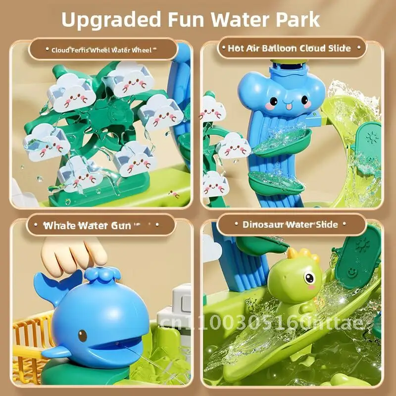 Electric Circulating Water Vegetable Washing Basin Kitchen Play Set Children's Educational Toy Fishing Game Bowl with Play Suit