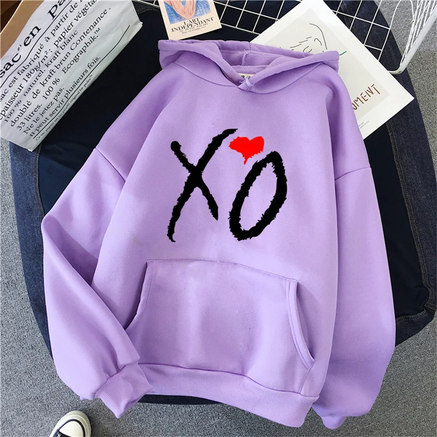 The Weeknd Xo Rapper Funny Womens Hoodie Pullover Streetwear Harajuku Hoodies Women Hip Hop Fleece Sweatshirt Unisex Clothes