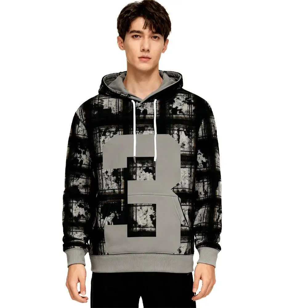 

Street Retro Plaid Hoodie Classic Plaid Hole Pullover Outdoor Sports Leisure Holiday Gift Clothing Fashion Rock Long-sleeved Top