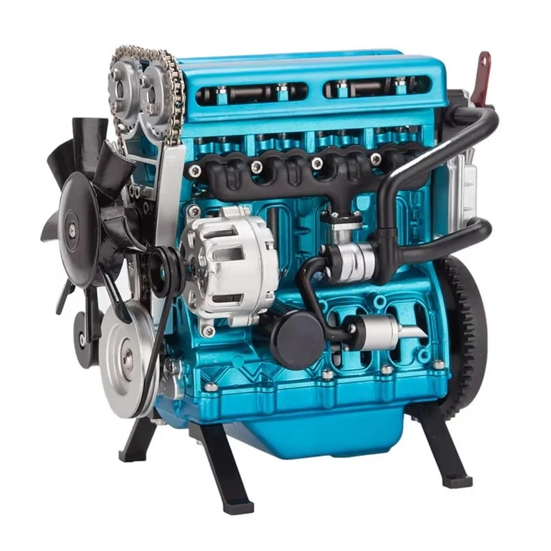 Turbocharged 4-cylinder engine assembly model metal mechanical science educational toy model