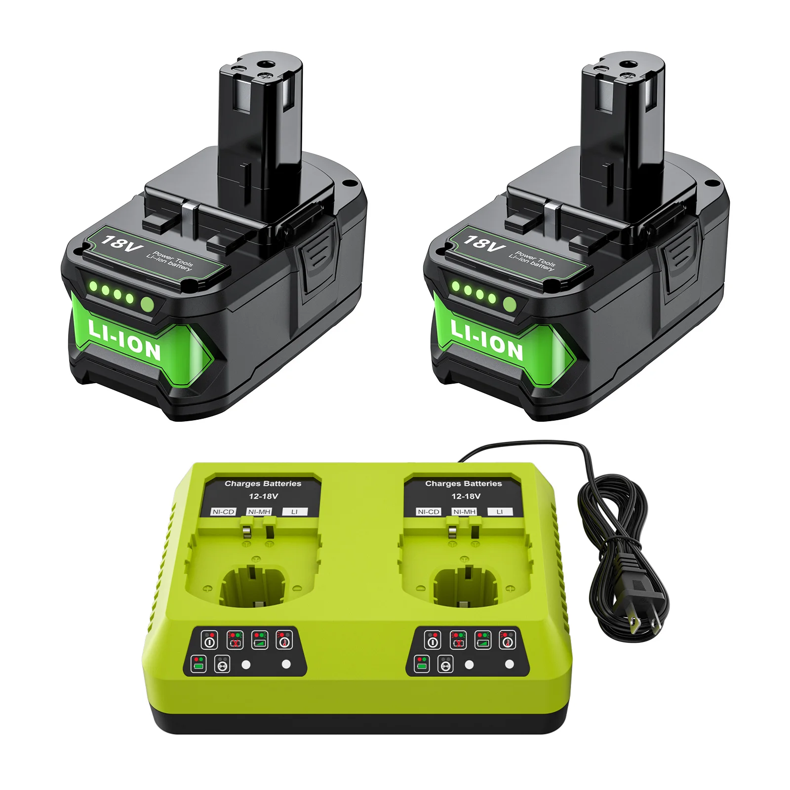 18V 8000mAh Lithium-Akku für Ryobi P108 Plus P104 P105 P107 RB18L50 RB18L40 wiederaufladbarer Akku