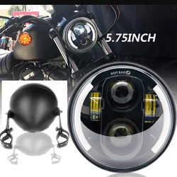 5.75 Inch LED Round Motorcycle Headlight With H/L Beam For Harley Sportster Honda Triumph Speed Triple Iron 883 5-3/4