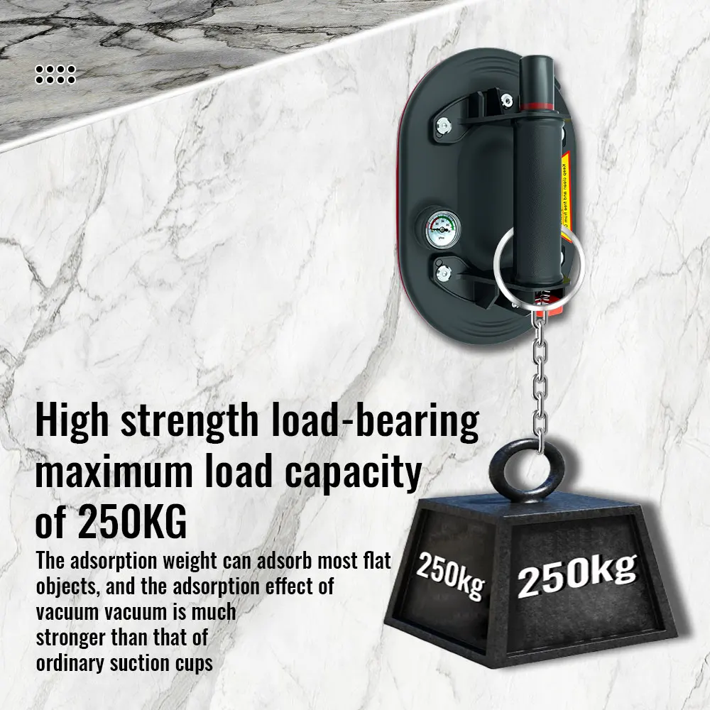 真空吸盤-965-インチ-250kg-圧力ゲージ付き-プラスチックハンドル-ヘビーデューティーリフター-花崗岩タイルガラス用手動リフター