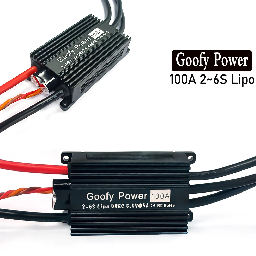 

Goofy Power 100A 2~6S SBEC High Quality Brushless Speed Controller ESC for EDF Motor RC Drone Airplane Parts