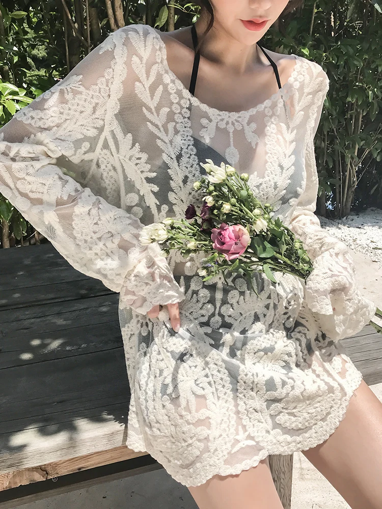 

2025 New Women's High-End Slimming Cover-Up Bikini Tee-Piece Set Thermal Spring Swimming Suit round Ne Nylon Polyester Lycra