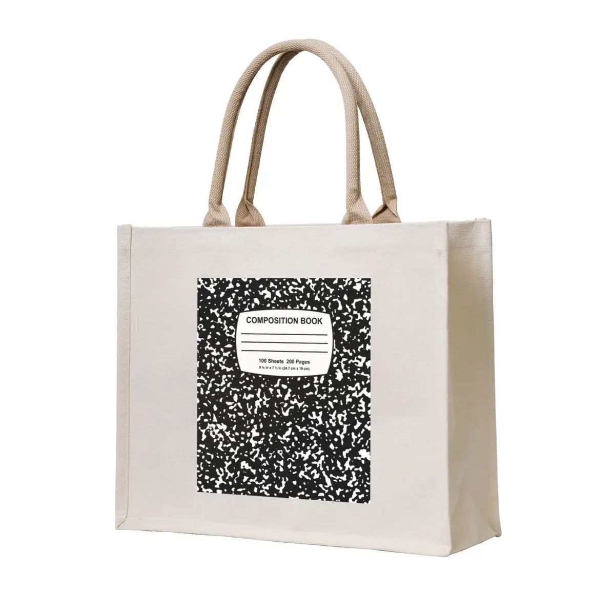 

Composition Notebook Pattern with Composition Book Label Tote Bag tote bag woman ecological bags eco bag folding