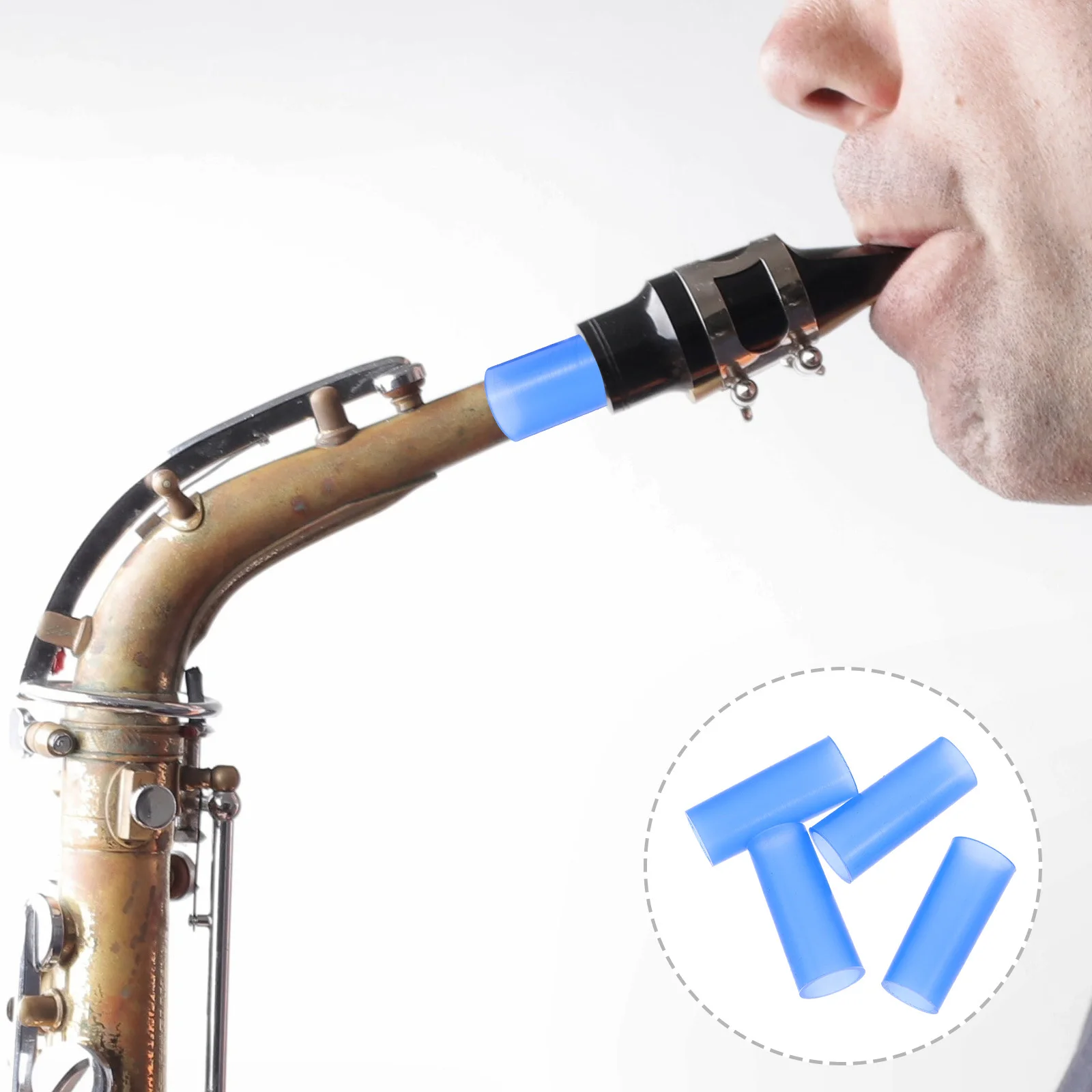 

4pcs Saxophone Neck Sleeve Alto Sax Silicone Ring Durable Seal Replacement For Alto Saxophone Repair Parts Accessories