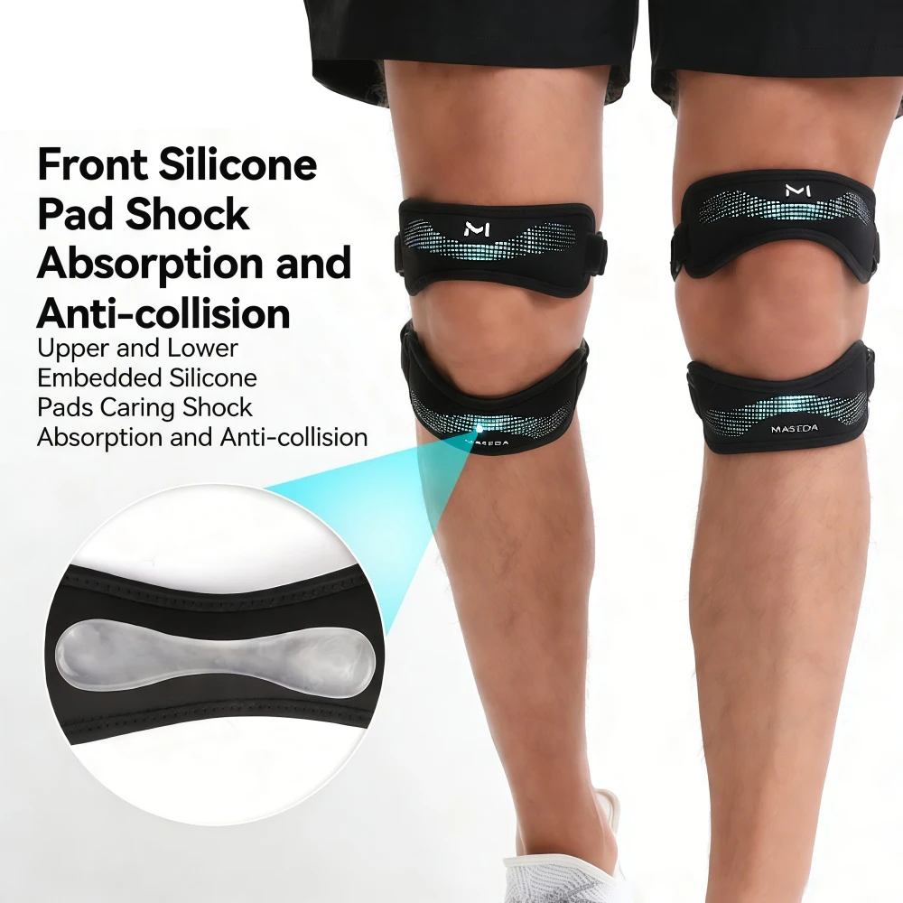 1/2Pcs Patella Tendon Strap Adjustable Knee Support Brace for Running Weightlifting Baseball Volleyball Jogging Bicycle Climbing