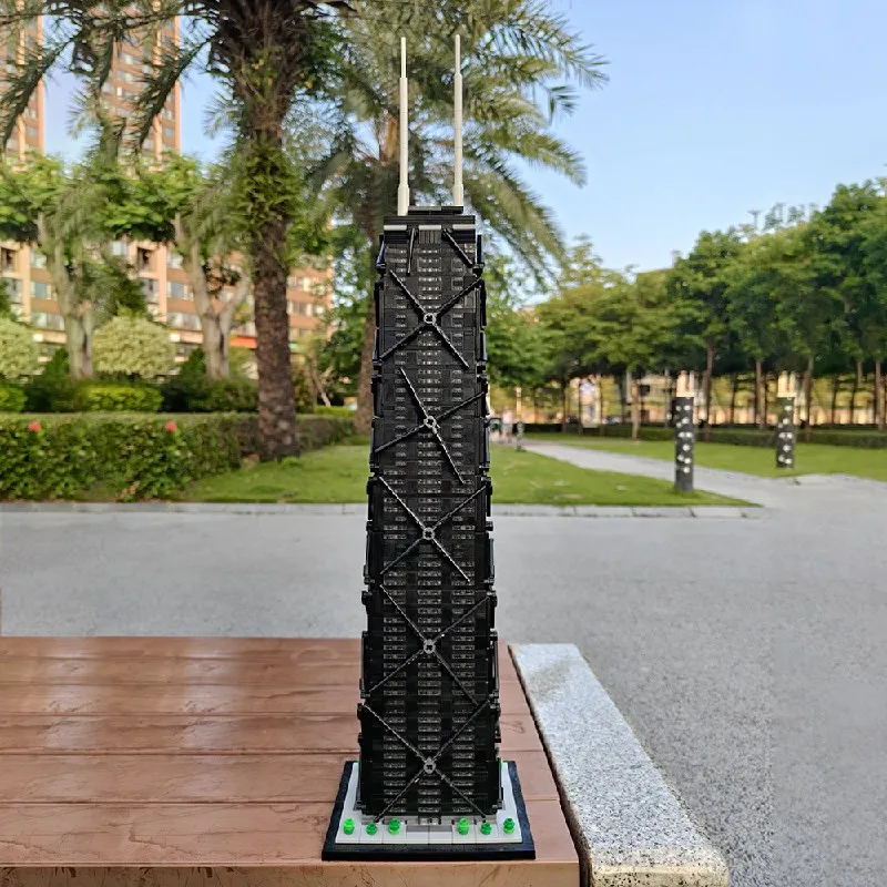 

1284 шт. MOC Chicago John Hancock Center Willis Tower, строительные блоки, всемирно известная модель архитектуры, игрушки-головоломки для взрослых и детей, подарок