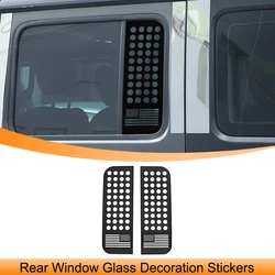 Car Rear Door Window Glass Decoration Stickers Trim PVC for Jeep Wrangler JL Gladiator JT 2018-2023 4-Door Exterior Accessories