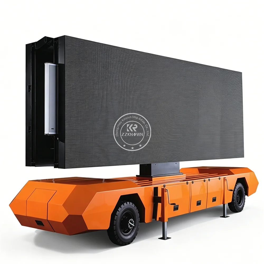 Portable Mobile LED Display Trailer Advertising Screen Digital Billboard Trailer For Commercial Outdoor Marketing Use