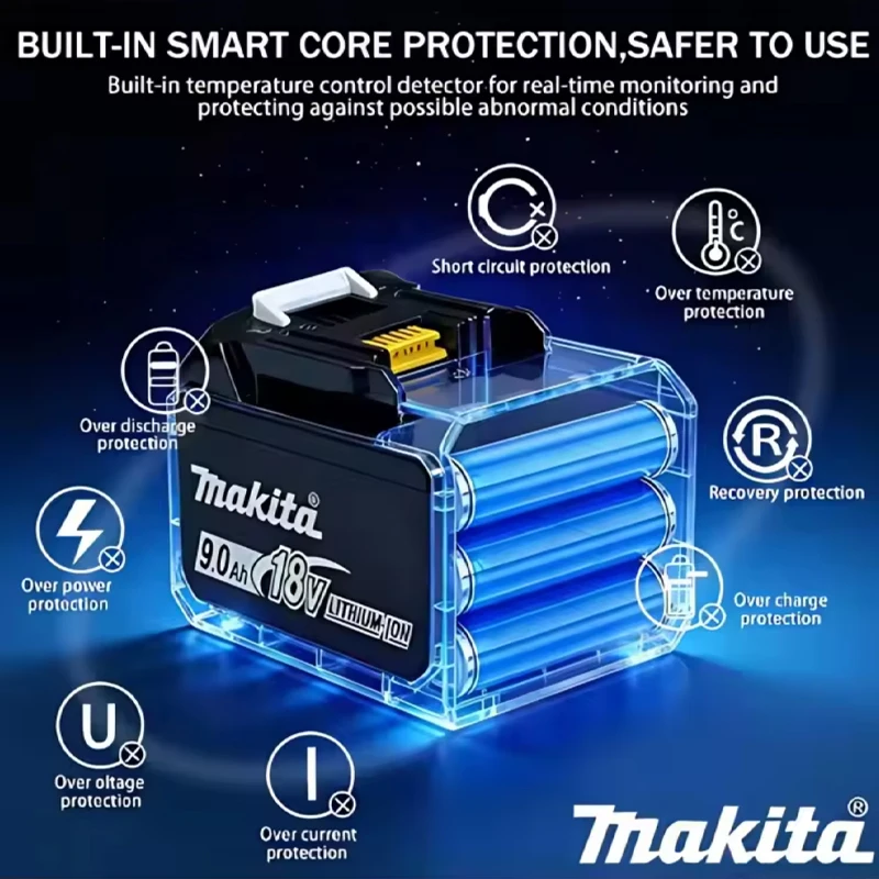 

Makita 18V lithium battery 9.0Ah large capacity BL1890 socket angle grinder electric wrench universal ultra long endurance