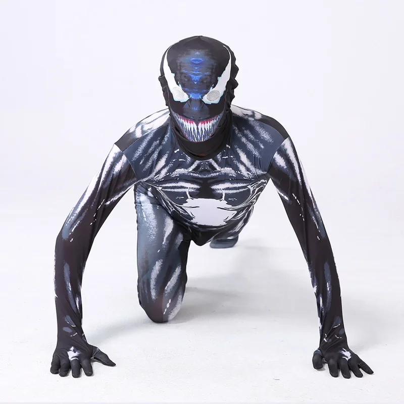 Kids Spider Man Venom Costume Suit Jumpsuit Symbiote Spiderman Costume Superhero Cosplay Halloween Costume For Child Boys
