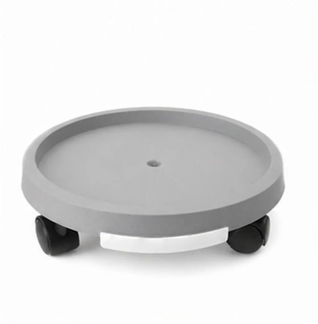 1Pcs Universal Movable Flowerpot Tray with Smooth Braking Wheels Heavy Duty Thickened Plastic Plant Pot Base Tray for Indoor