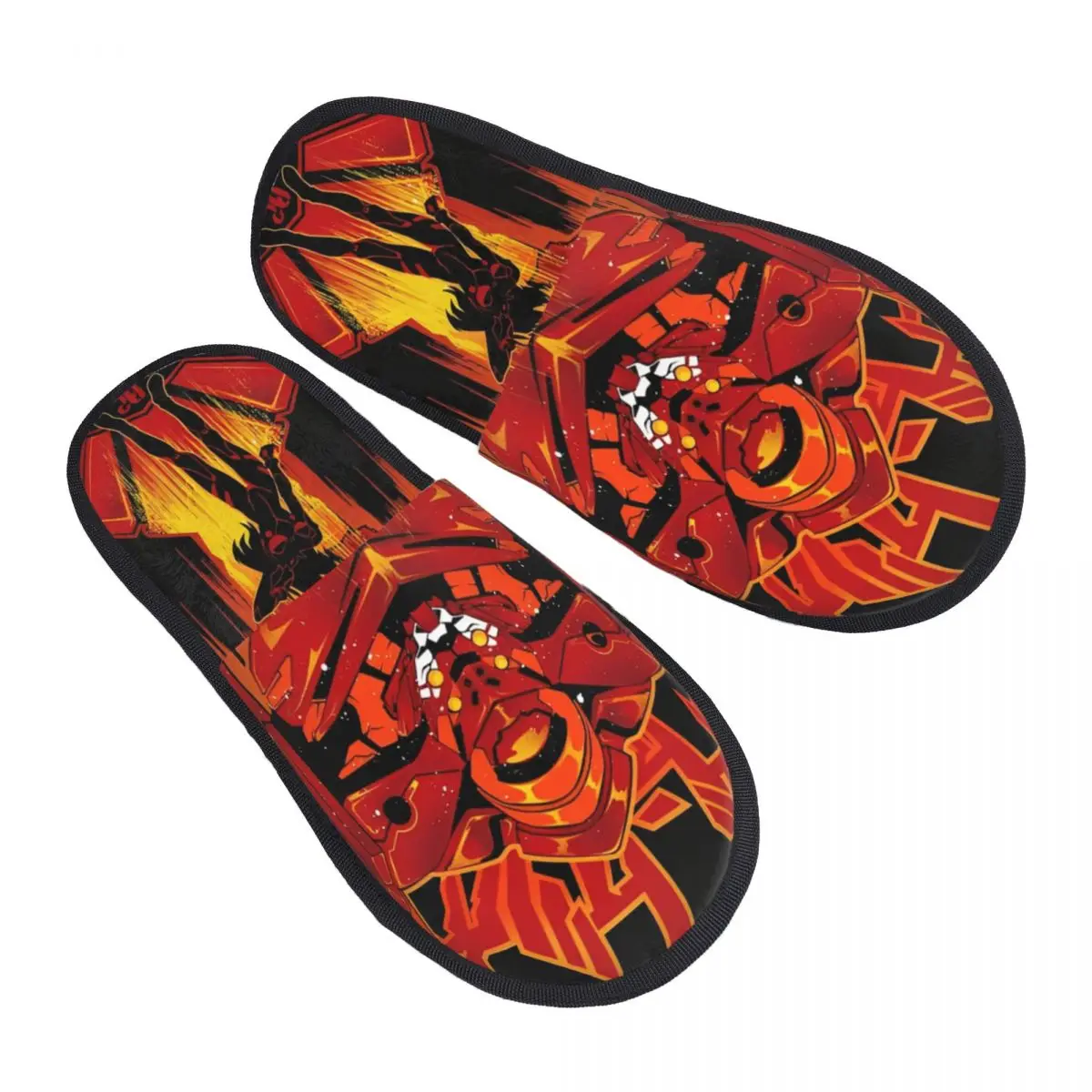 

Custom E-Evangeliones Comfy Scuff Memory Foam Slippers Women Spa House Shoes