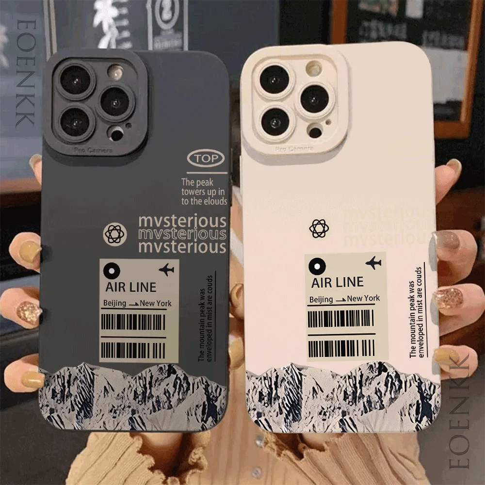 Travel-nspired Ticket label designPhone Case For iPhone 15 14 11 12 13 16 Pro Max12 13 Mini 14 15 16 Plus X XR XS Max Soft Cover