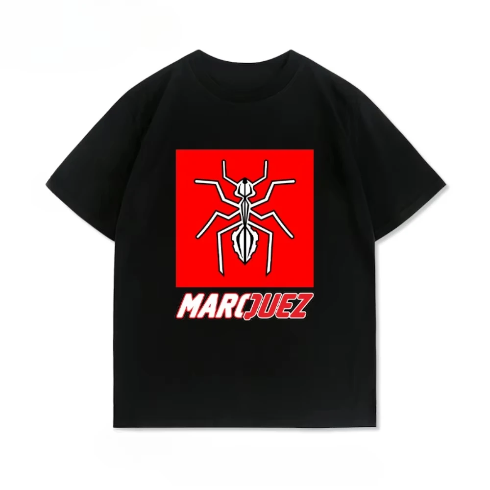 2025 New Marquis No. 93 Motogp Red Ant Motorcycle Rider Riding Suit Summer Casual Short Sleeve T-shirt Cotton American Top