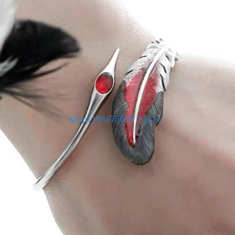 5asd فريدة من نوعها الحرفية ريشة سبيكة الإسورة تناسب المجوهرات المخصصة لها #2