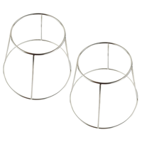 2 Pcs Double Rack Platters Pizza Accessory Seafood Plate Tray Stainless Steel Restaurant Holder Stand