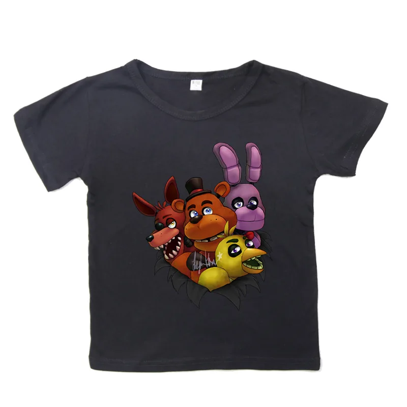 Hot Toy Bear Cartoon Printed Base Shirt Summer Casual Children's Pullover Short-sleeved T-shirt Girl Clothes  Boys Clothes