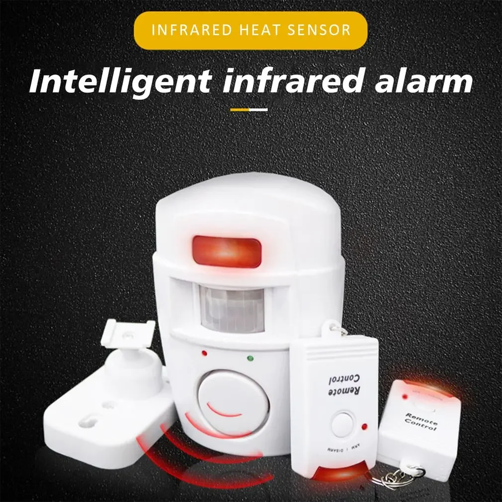 

Wireless Remote Controlled Mini Alarm With Motion Sensor 105dB Siren For Home Security Anti Theft Window Door Protection