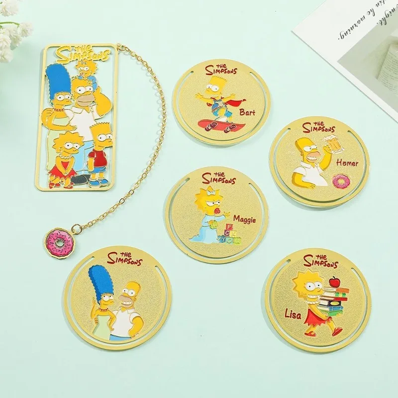

The Simpsons Hommer Marge Bert Bookmark Set Cute Cartoon Character Style Reading Collection Bookmark School Supplies Gift