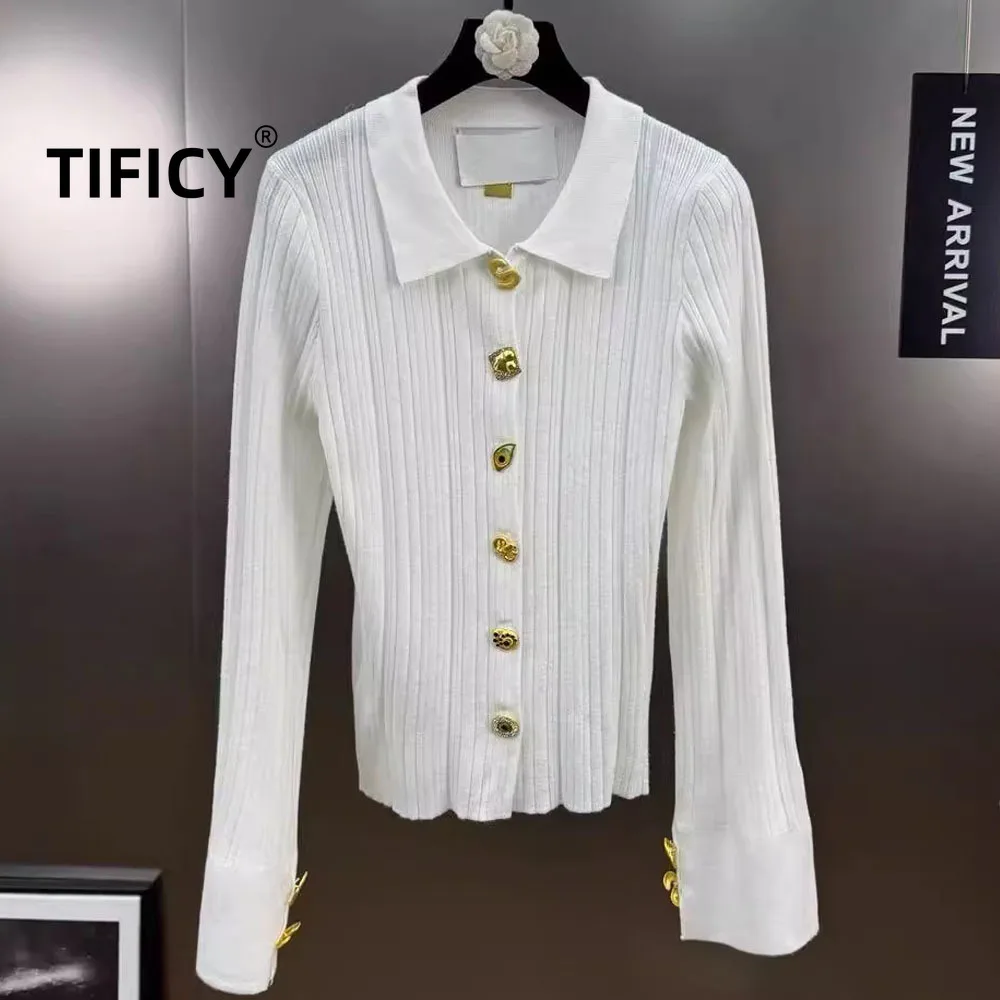 

High Street вязаный кардиган, осенний женский новый кардиган из пряжи с длинными рукавами и лацканами, элегантный французский стиль, вязаный кардиган из пряжи