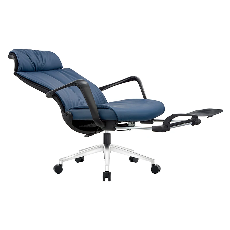 Chaise de Bureau en Cuir avec Repose-Pieds pour la Pause Déjeuner, Expresse