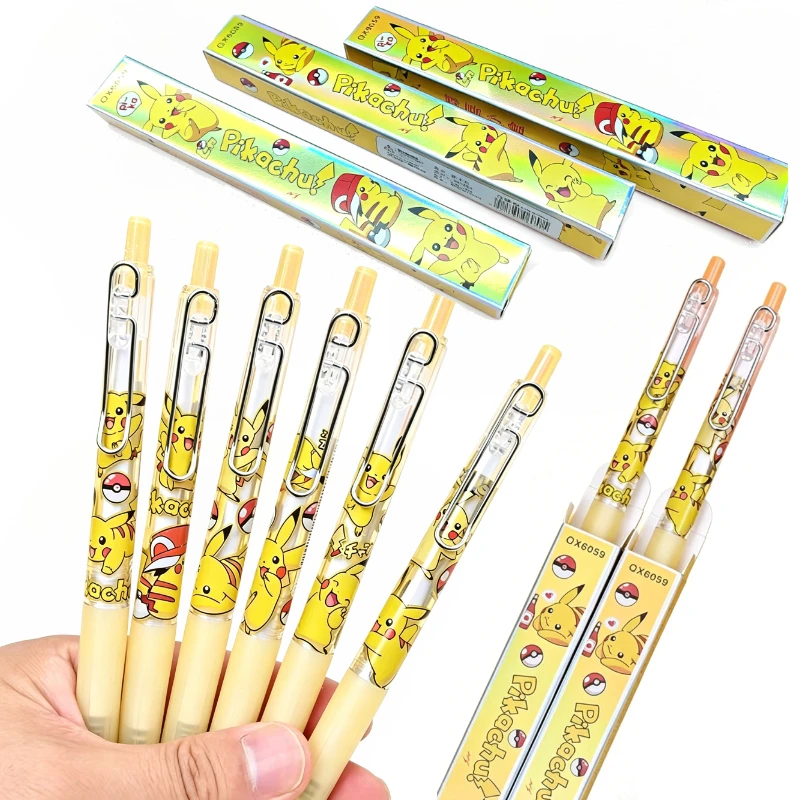 1/2/3/4/5/6pcs Pokemon Cute Pikachu Blind Box Gel Pen Anime Stationery Office School Supplies Teacher Reward Gifts Surprise Toys