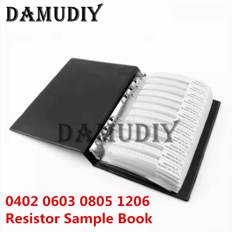 

0402 0603 0805 1206 5% SMD Chip Resistor Sample Book 170 Values 0R - 10M ohm SMT Electronics Resistance Assortment Kit
