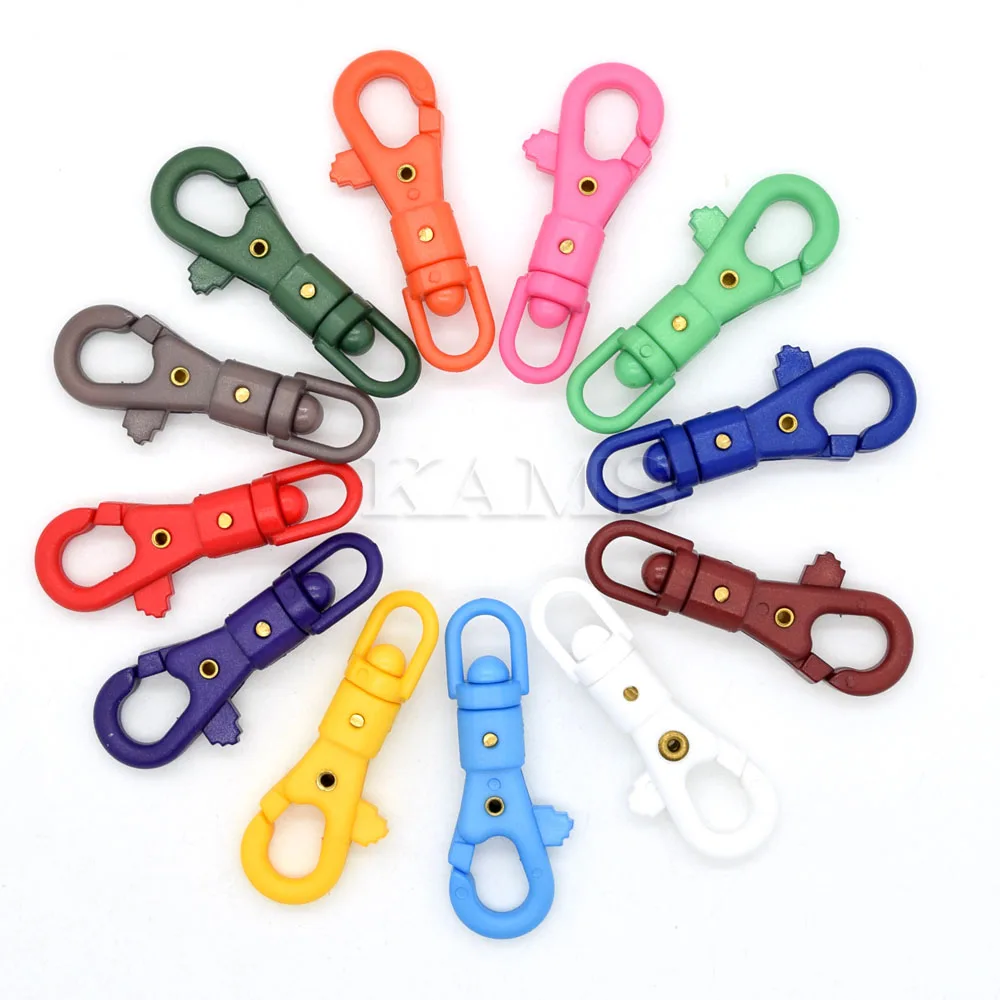 2pcs 1/4\'\' Swivel Snap Colorful Plastic Hook For Weave Paracord Lanyard Buckles Backpack Webbing