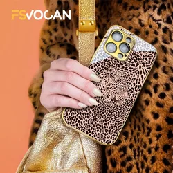 Cheetah Animal Skin Print For iPhone 17 16 15 14 13 Pro Max Tiger Patten For iPhone 12 11 Pro Golden Leopard Cases Phone Cover