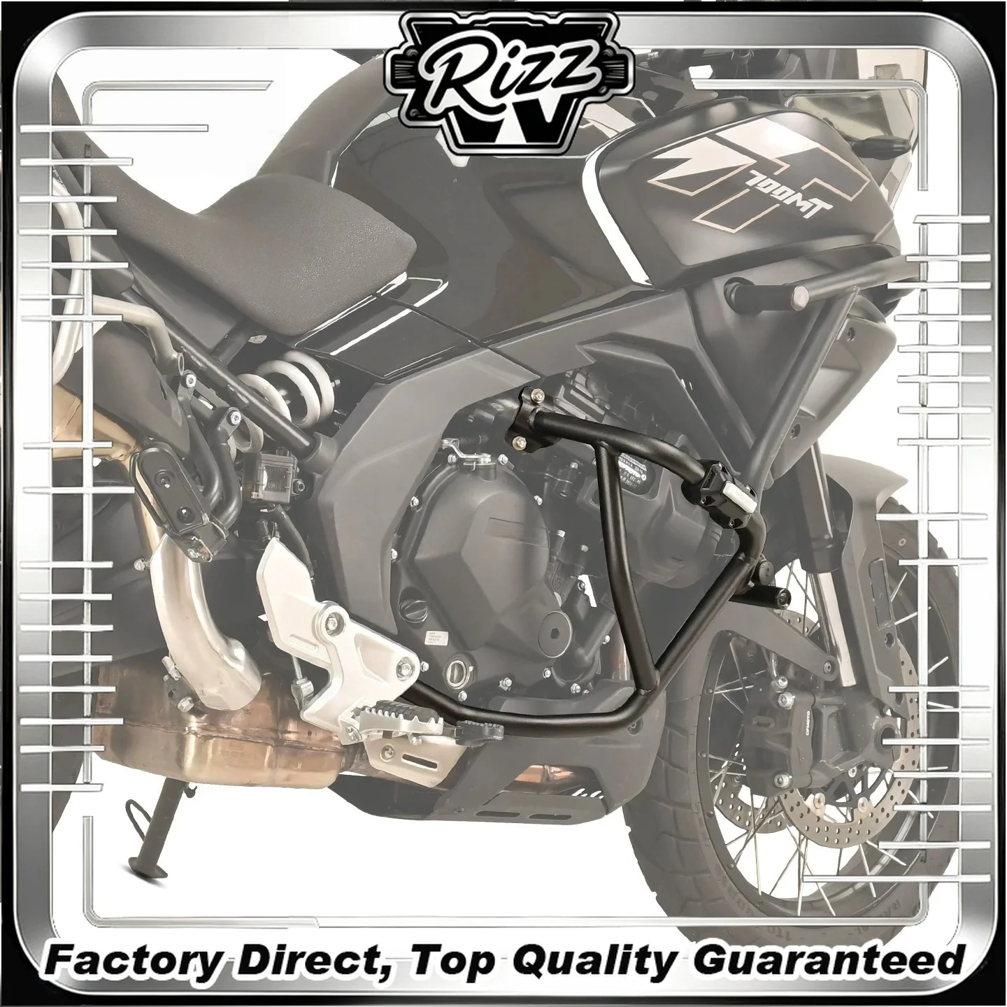 FOR Custom CF 700MT Anti-Fall Kit ADV Style Crash Bar Bumper CNC Protection Frame No Drilling Required for Motorcycle Safety
