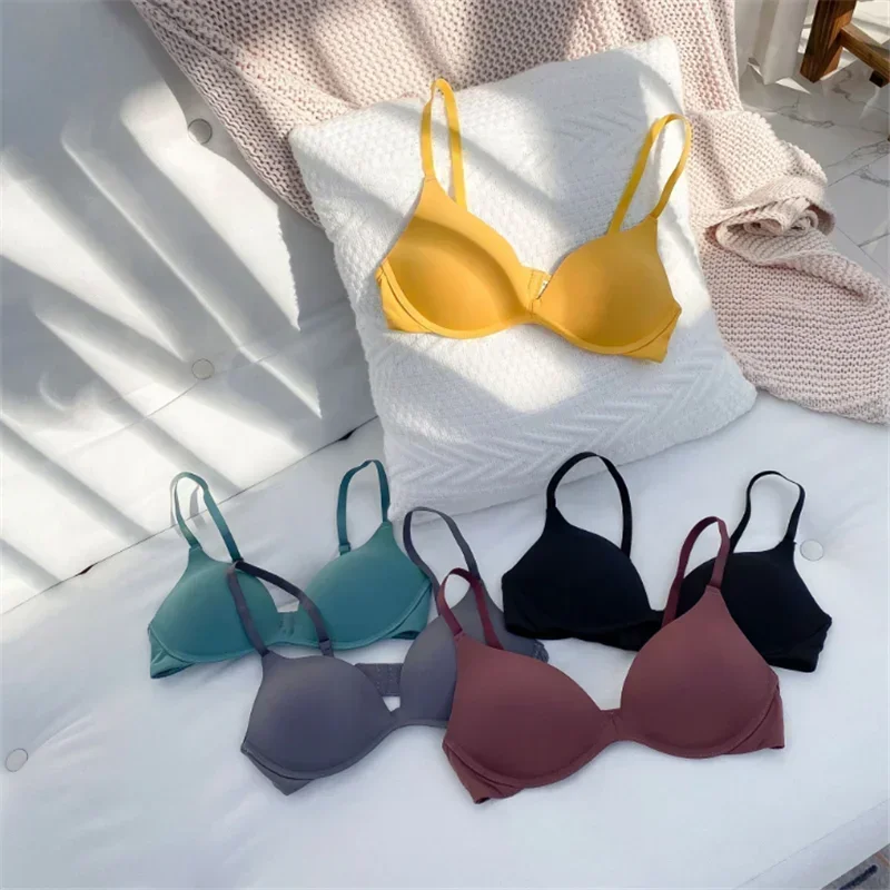 Sexy Ultra Thin Bras Lenceria One Piece Bralette Seamless Push-up Beauty Back Underwear Wiereless Lingerie нижнее белье женское