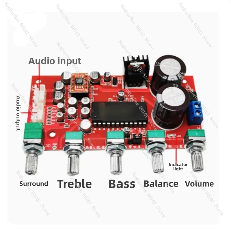LM4610 Tone Control Board AD828 Preamplifier Module Karaoke Audio Preamp Board