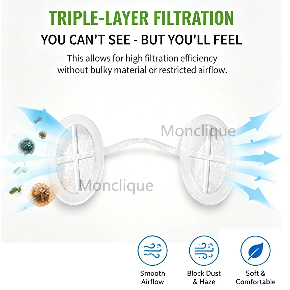 Invisible Air Filter Nasal Congestion Multi-size Disposable Nose Clip Filter Dust Smoke Pollen Allergy Relief Daily Protection