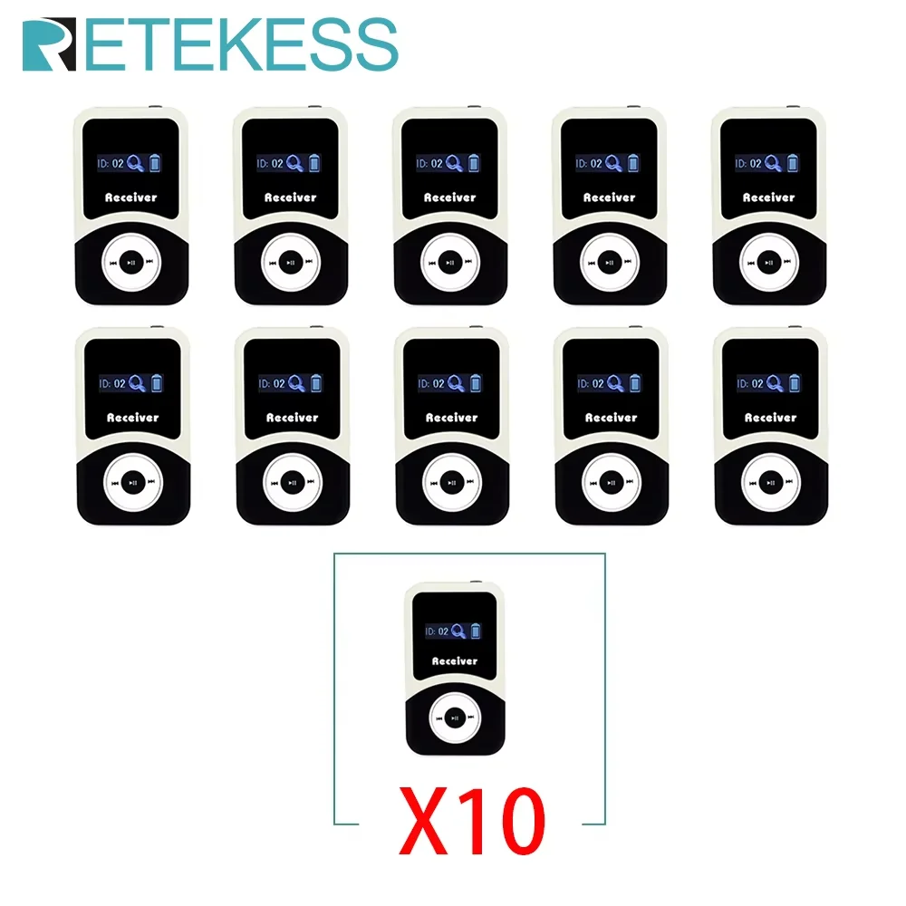 Retekess T130 T131 Tour Guide Accessories Tour Guide Wireless Audio System Wireless Audio Transmitter Receiver For Training
