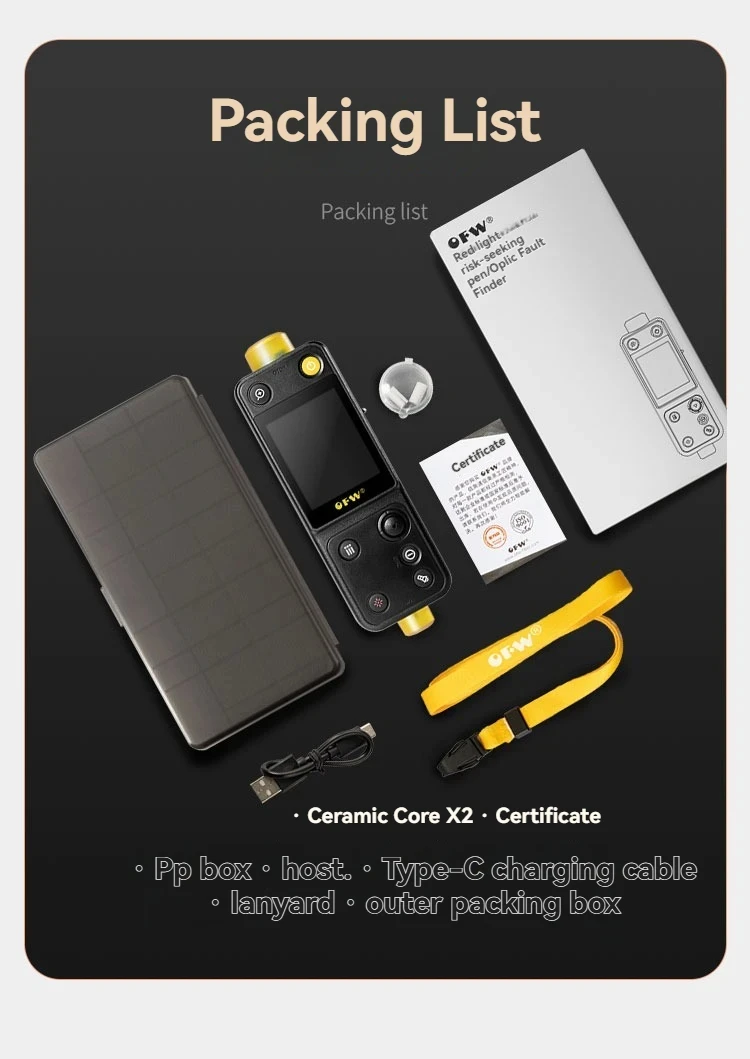 OFW Handheld OTDR Optic Fault Finder 20KM Active Fiber Test Ranger FTTB FTTH Breakpoint Tester Meter VFL 10MW