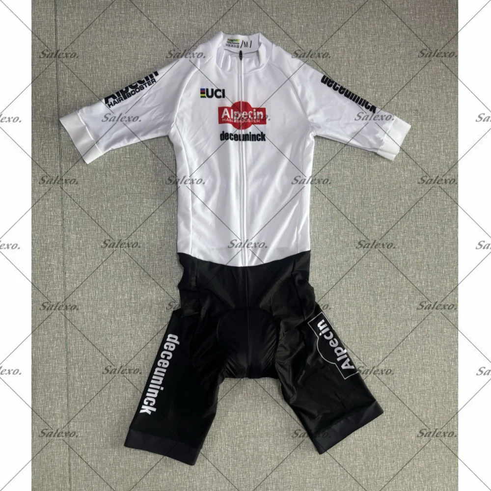 

Комбинезон LASER CUT 2025 White Alpecin-Deceuninck TEAM Мужское боди с короткими рукавами КОРОТКИЙ велосипедный трикотаж с 7-часовой подкладкой