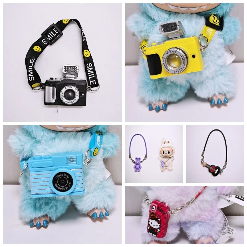 

Первое поколение, второе поколение, третье поколение, модная камера labubu 15–17 см, разноцветные сменные аксессуары