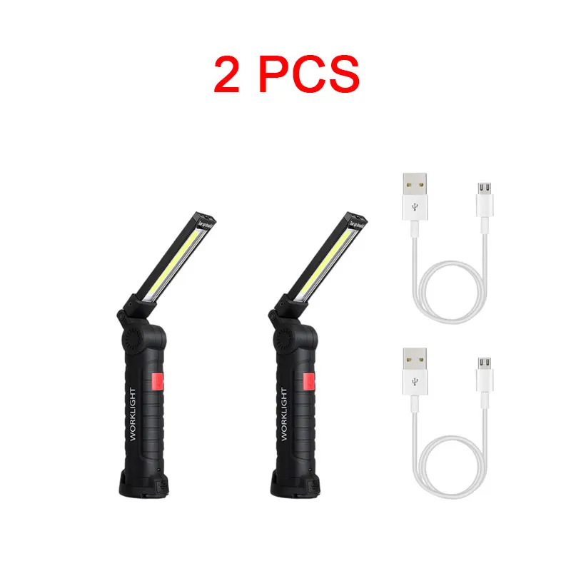 Neue tragbare COB LED Taschenlampe USB wiederaufladbare Arbeitsleuchte magnetische Lanterna Hängelampe mit eingebauter Batterie Camping Taschenlampe
