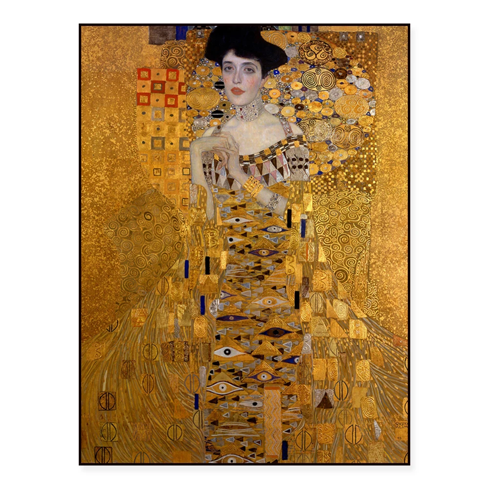 The Kiss of Gustav Klimt, Portrait of Gustav Klimt Adele, Exhibition Posters, Gustav Klimt Art, Gallery Posters, Living Room Dec