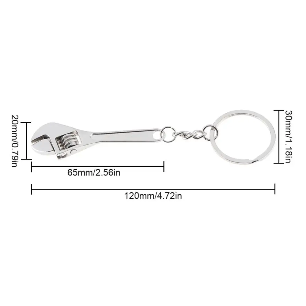 Universal Mini Wrench Keychain Portable Hand Tool Stainless Steel Adjustable Jaw Spanner Key Chain Wrench Hand Repairing Tools